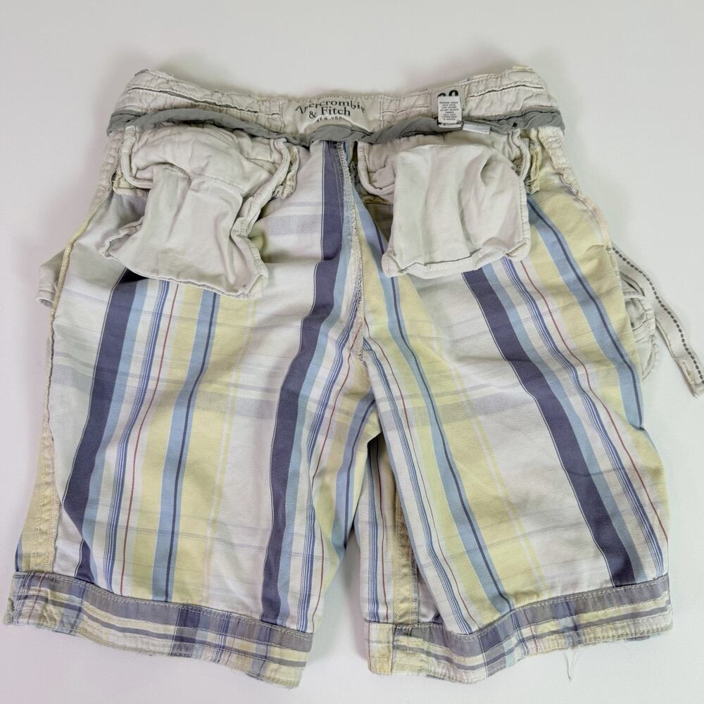 Abercrombie & Fitch Y2K Plaid Shorts Mens 30 Button Fly Madras Preppy Summer - Picture 16 of 16
